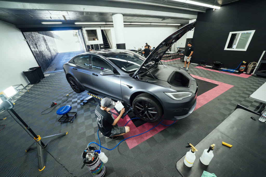 Tesla getting Xpel Paint Protection Film Installed