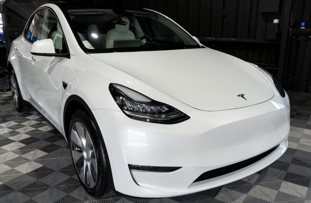 Tesla EV With Ceramic Coating